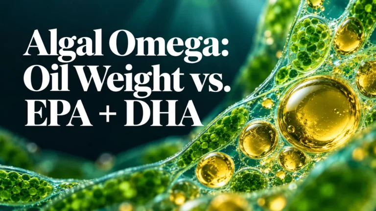 Algal Omega: Oil Weight vs. EPA + DHA
