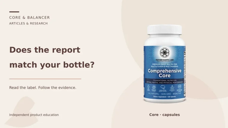Does This Supplement Lab Report Match Your Bottle?