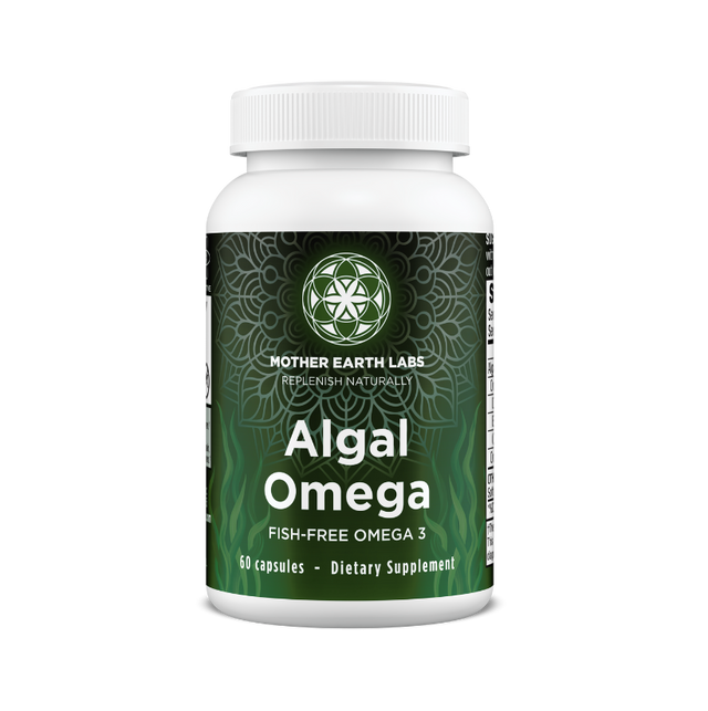 Algal Omega-3 Softgels – Vegan EPA & DHA — official Mother Earth Labs product photograph