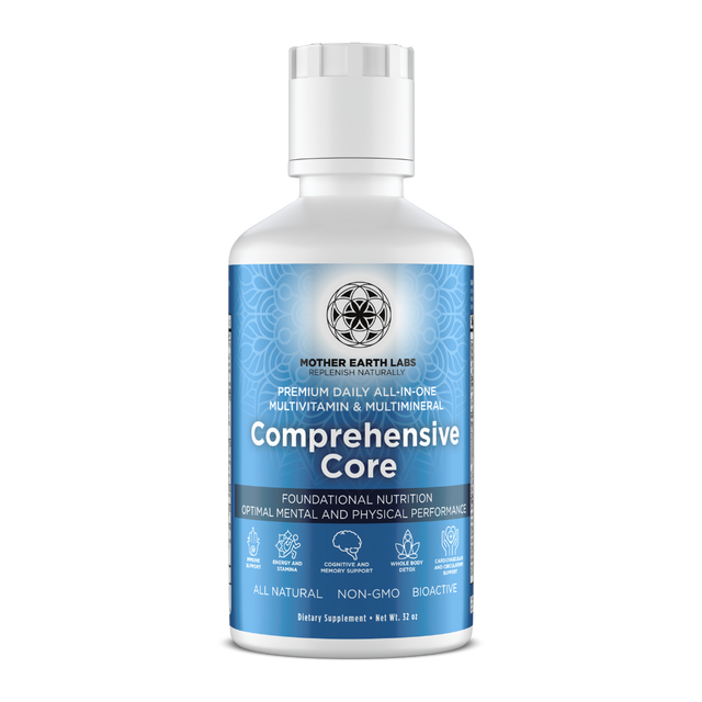 Comprehensive Core Liquid Multivitamin – 32 oz Round Quart — official Mother Earth Labs product photograph