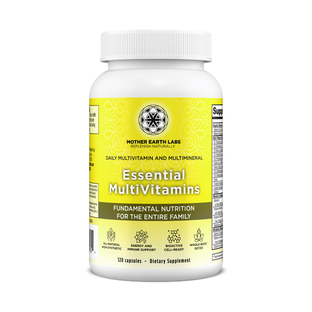 Essential MultiVitamins Capsules – Daily Multivitamin & Multimineral — official Mother Earth Labs product photograph