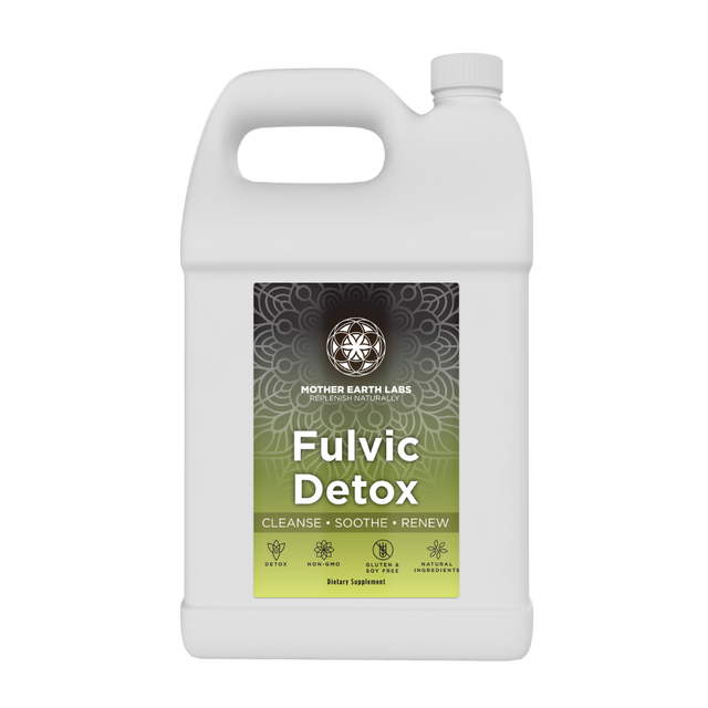 Fulvic Detox Liquid – Demineralized Fulvic Acid, 1 Gallon — official Mother Earth Labs product photograph