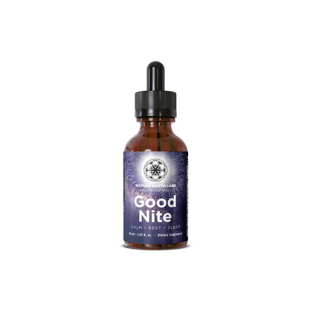 Good Nite Liquid Sleep Drops – Melatonin, GABA & L-Theanine, 2 oz — official Mother Earth Labs product photograph