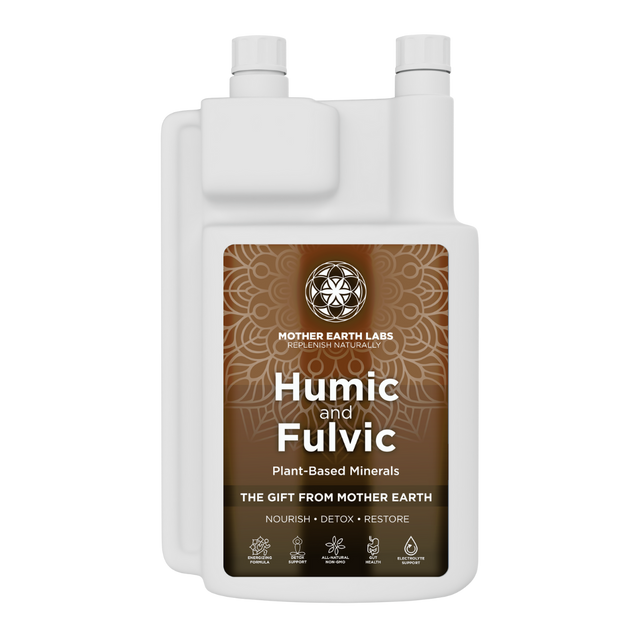 Humic & Fulvic Acid Liquid – 32 oz Dispensing Quart — official Mother Earth Labs product photograph