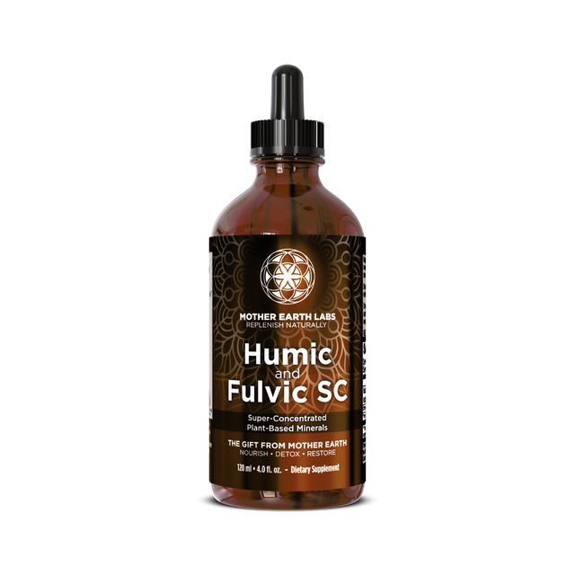 Humic & Fulvic SC Concentrated Liquid Drops – 4 oz — official Mother Earth Labs product photograph