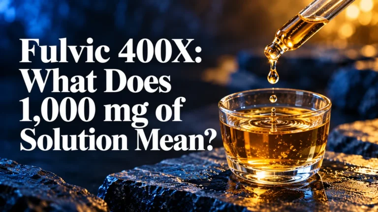 Fulvic 400X: What Does 1,000 mg of Solution Mean?
