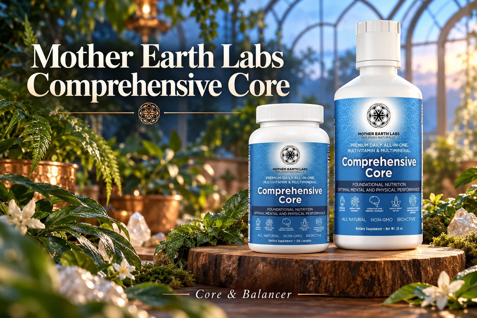 Mother Earth Labs Comprehensive Core — capsule and liquid choices
