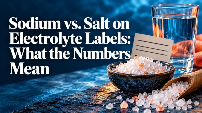 Sodium vs. Salt on Electrolyte Labels: What the Numbers Mean
