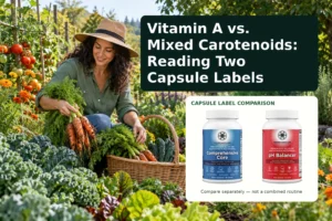 Vitamin A vs. Mixed Carotenoids: Reading Two Capsule Labels